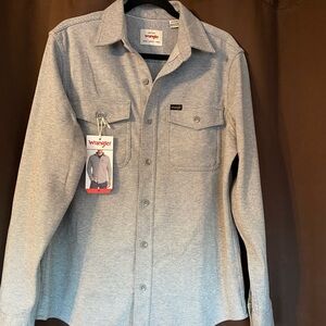Wrangler Men's Flannel Gray Button Down Shirt